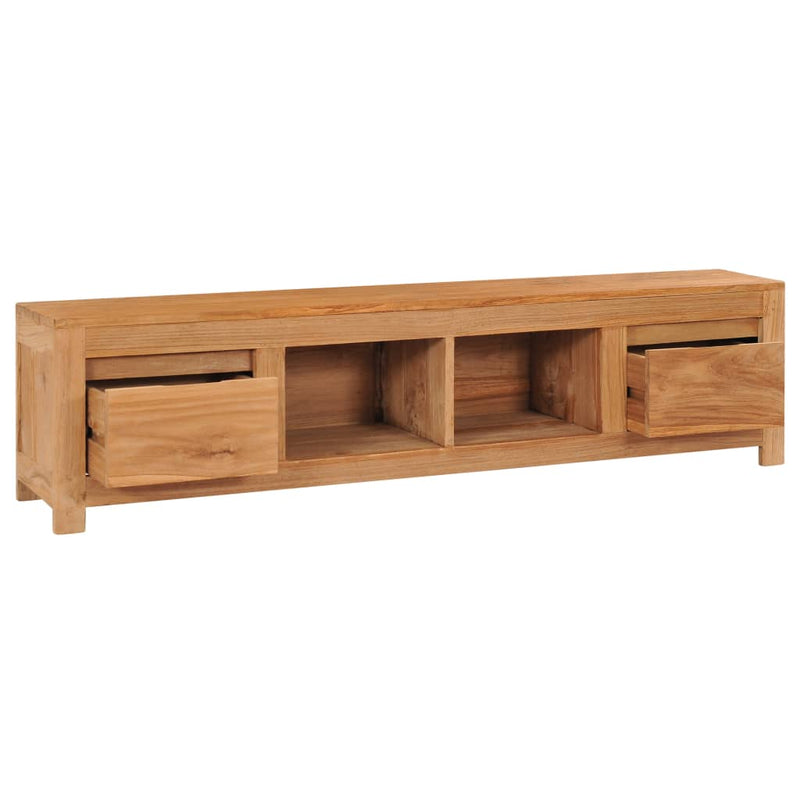 TV Cabinet 135x30x35 cm Solid Teak Wood Payday Deals