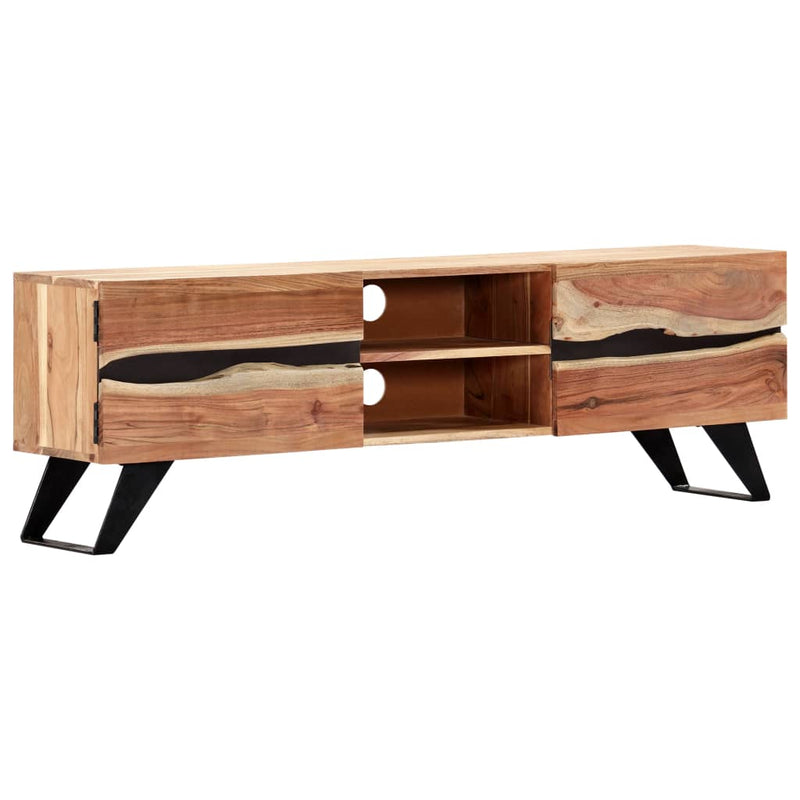 TV Cabinet 140x30x45 cm Solid Acacia Wood Payday Deals