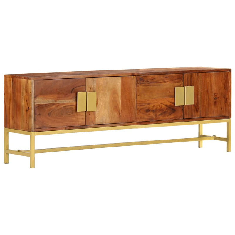 TV Cabinet 140x30x50 cm Solid Acacia Wood Payday Deals