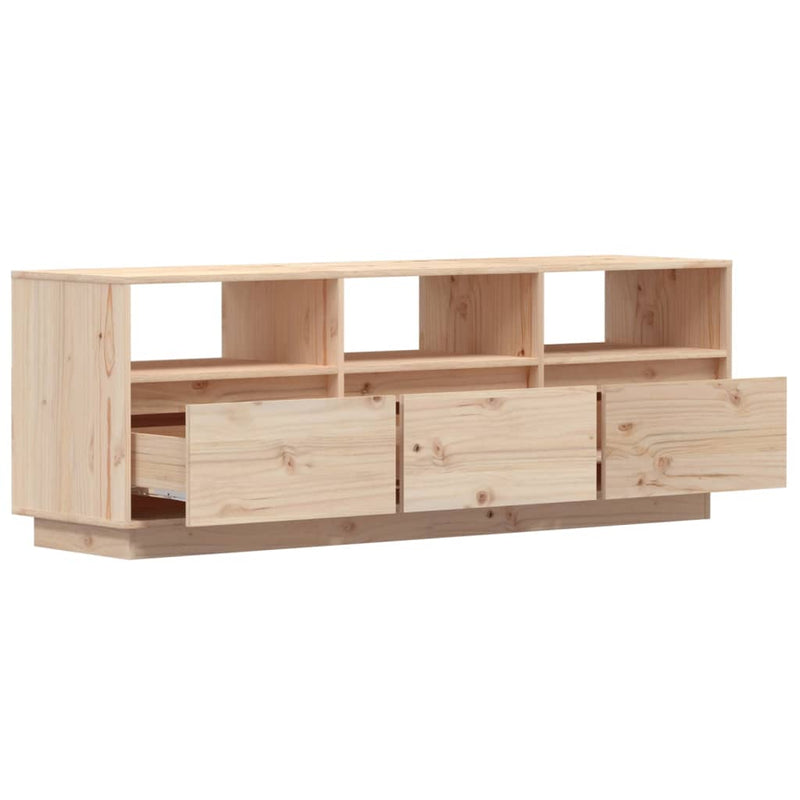 TV Cabinet 140x37x50 cm Solid Wood Pine Payday Deals