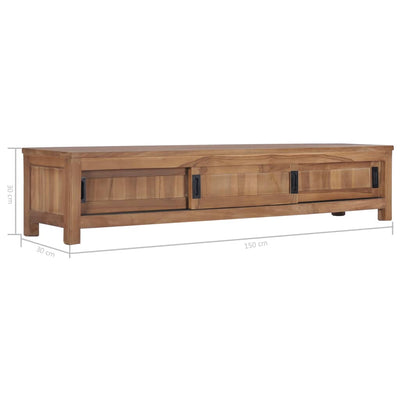 TV Cabinet 150x30x30 cm Solid Teak Wood Payday Deals