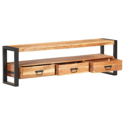 TV Cabinet 150x30x45 cm Solid Acacia Wood Payday Deals