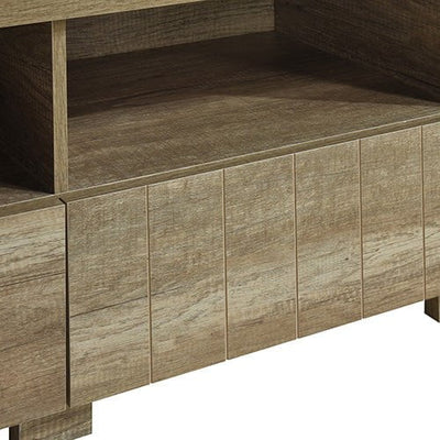 TV Cabinet 3 Storage Drawers with Shelf Natural Wood like MDF Entertainment Unit in Oak Colour Payday Deals
