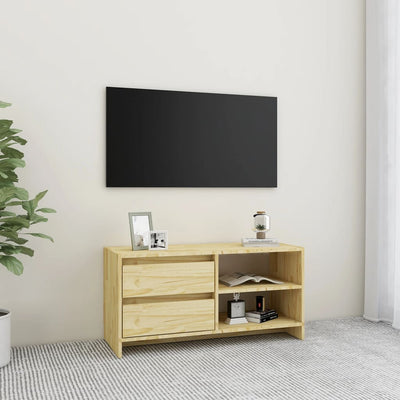 TV Cabinet 80x31x39 cm Solid Pinewood Payday Deals