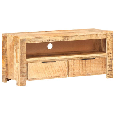 TV Cabinet 90x30x40 cm Solid Rough Mango Wood Payday Deals