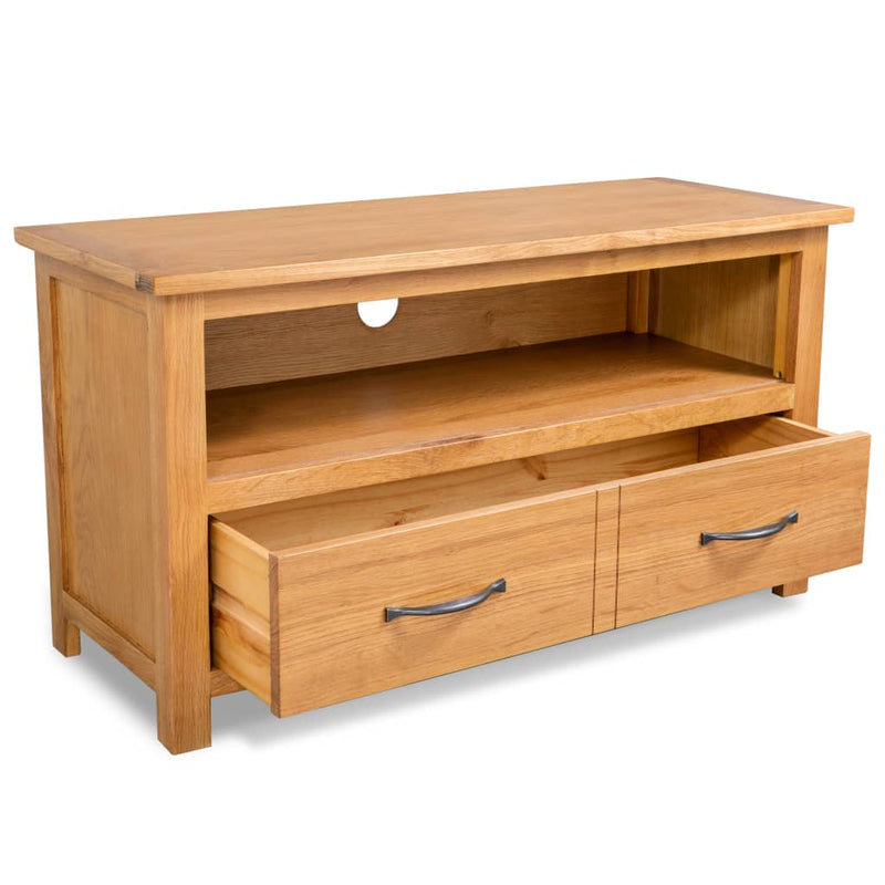 TV Cabinet 90x35x48 cm Solid Oak Wood Payday Deals