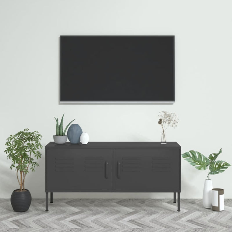 TV Cabinet Anthracite 105x35x50 cm Steel Payday Deals