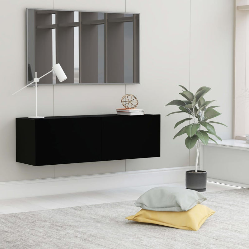 TV Cabinet Black 100x30x30 cm Engineered Wood Payday Deals