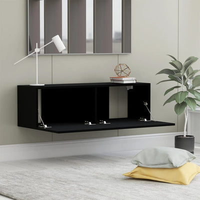 TV Cabinet Black 100x30x30 cm Engineered Wood Payday Deals