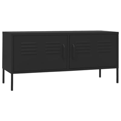 TV Cabinet Black 105x35x50 cm Steel Payday Deals