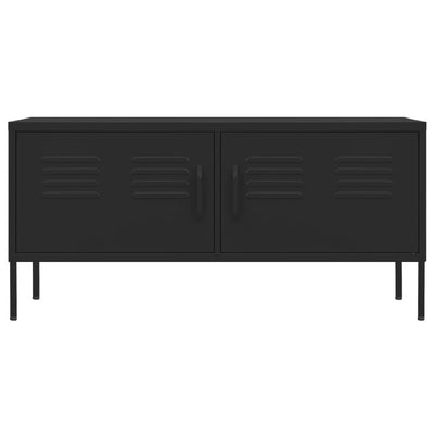 TV Cabinet Black 105x35x50 cm Steel Payday Deals