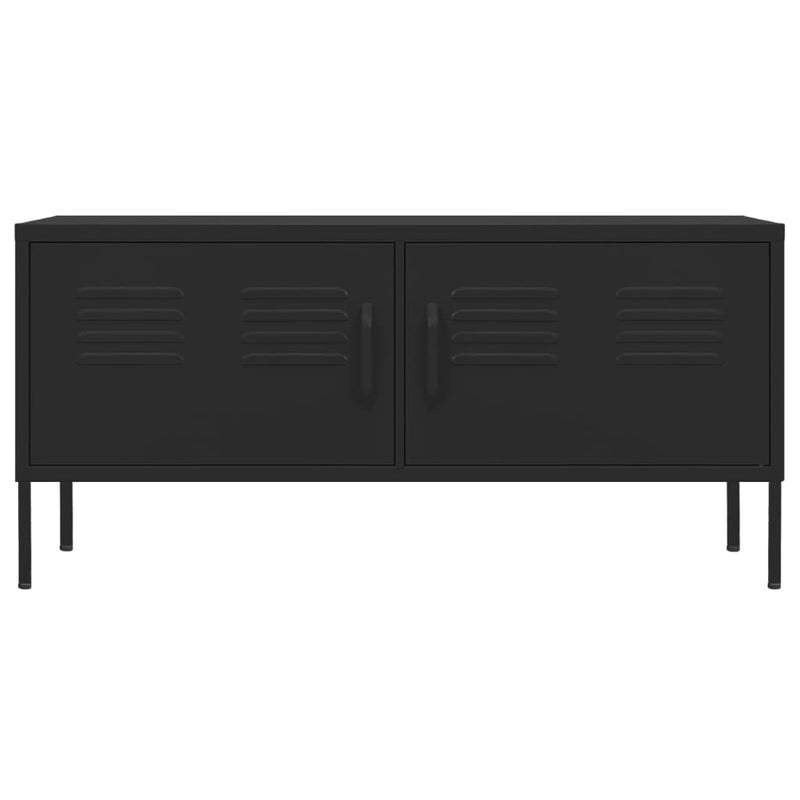 TV Cabinet Black 105x35x50 cm Steel Payday Deals