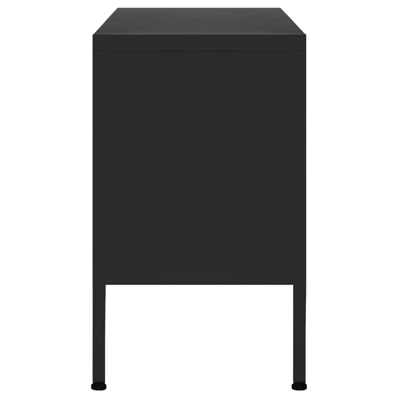 TV Cabinet Black 105x35x50 cm Steel Payday Deals