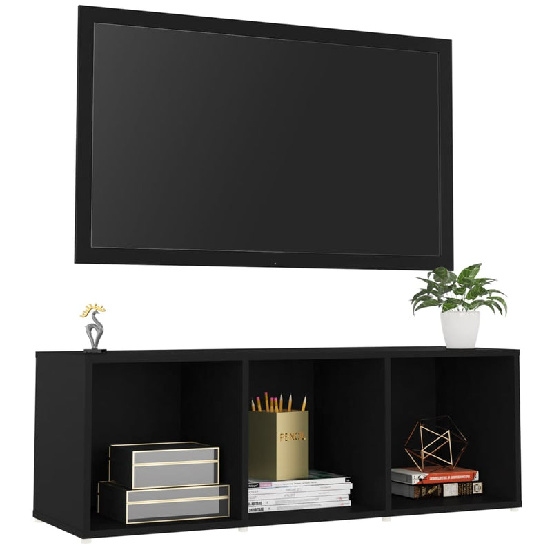 TV Cabinet Black 107x35x37 cm Engineered Wood Payday Deals