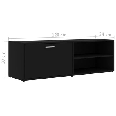 TV Cabinet Black 120x34x37 cm Chipboard Payday Deals