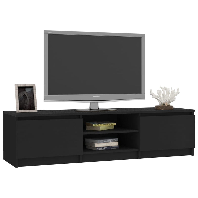 TV Cabinet Black 140x40x35.5 cm Engineered Wood Payday Deals