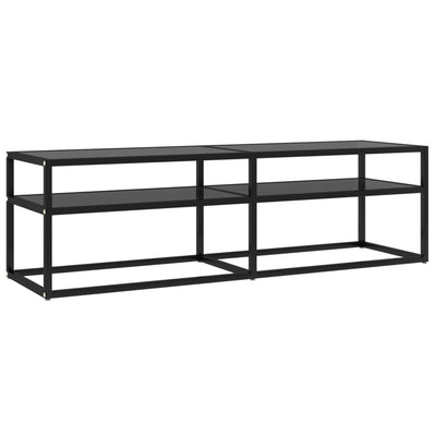 TV Cabinet Black 140x40x40.5 cm Tempered Glass Payday Deals