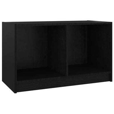 TV Cabinet Black 70x33x42 cm Solid Pinewood Payday Deals