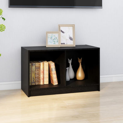 TV Cabinet Black 70x33x42 cm Solid Pinewood Payday Deals