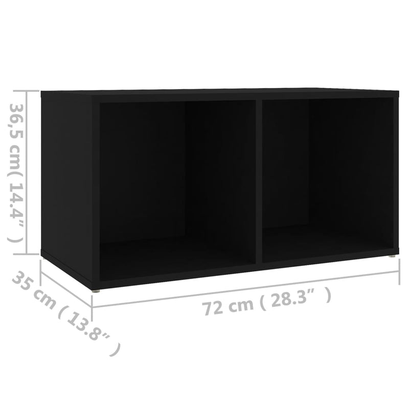 TV Cabinet Black 72x35x36.5 cm Engineered Wood Payday Deals