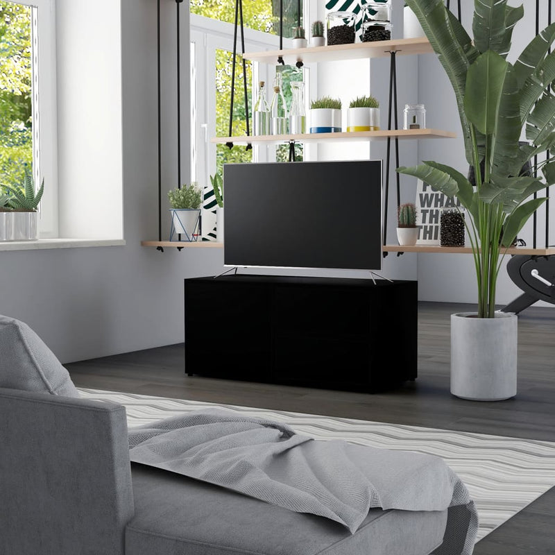 TV Cabinet Black 80x34x36 cm Engineered Wood Payday Deals