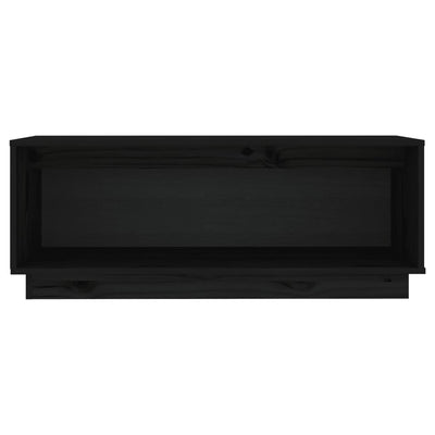 TV Cabinet Black 90x35x35 cm Solid Wood Pine Payday Deals