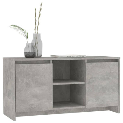 TV Cabinet Concrete Grey 102x37.5x52.5 cm Chipboard Payday Deals