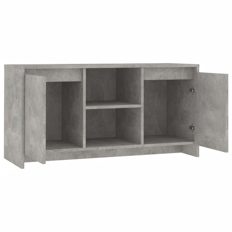 TV Cabinet Concrete Grey 102x37.5x52.5 cm Chipboard Payday Deals