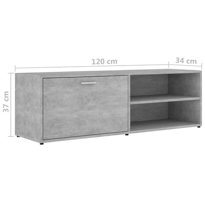 TV Cabinet Concrete Grey 120x34x37 cm Engineered Wood Payday Deals