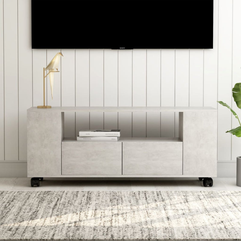 TV Cabinet Concrete Grey 120x35x43 cm Engineered Wood Payday Deals