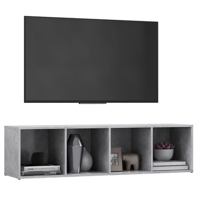 TV Cabinet Concrete Grey 142.5x35x36.5 cm Engineered Wood Payday Deals