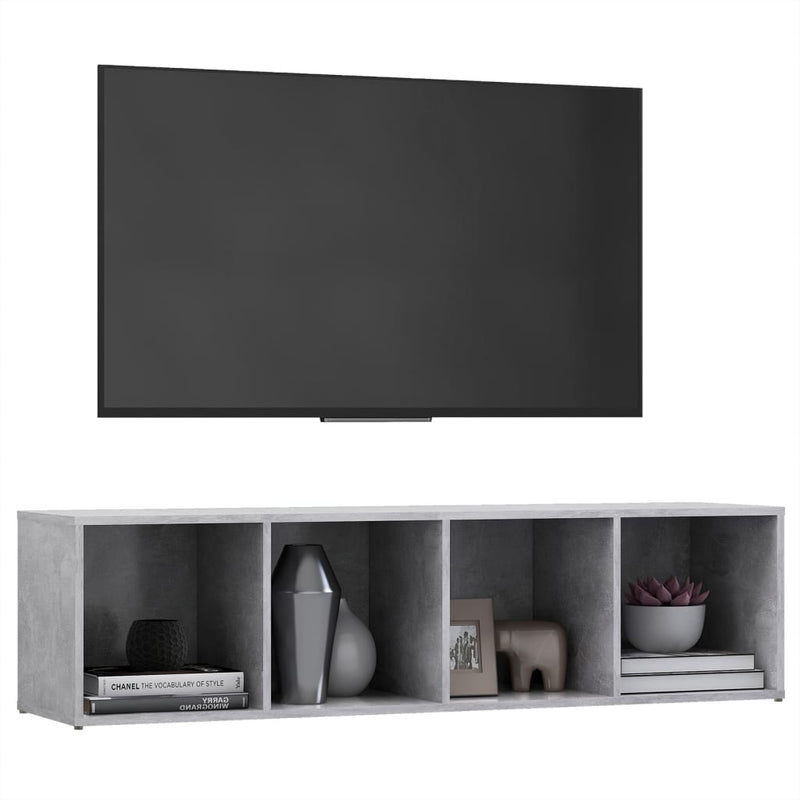 TV Cabinet Concrete Grey 142.5x35x36.5 cm Engineered Wood Payday Deals