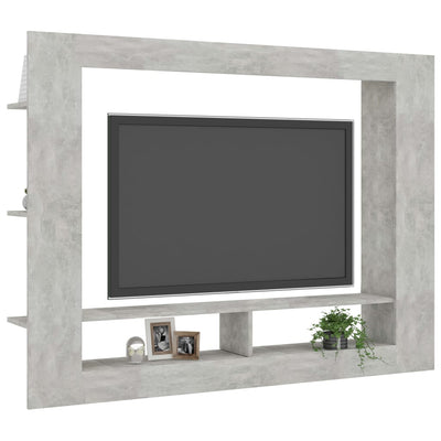 TV Cabinet Concrete Grey 152x22x113 cm Engineered Wood Payday Deals