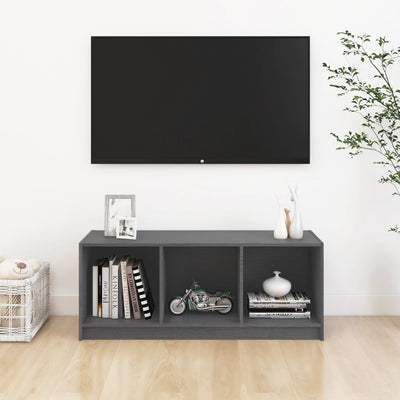 TV Cabinet Grey 104x33x41 cm Solid Pinewood Payday Deals