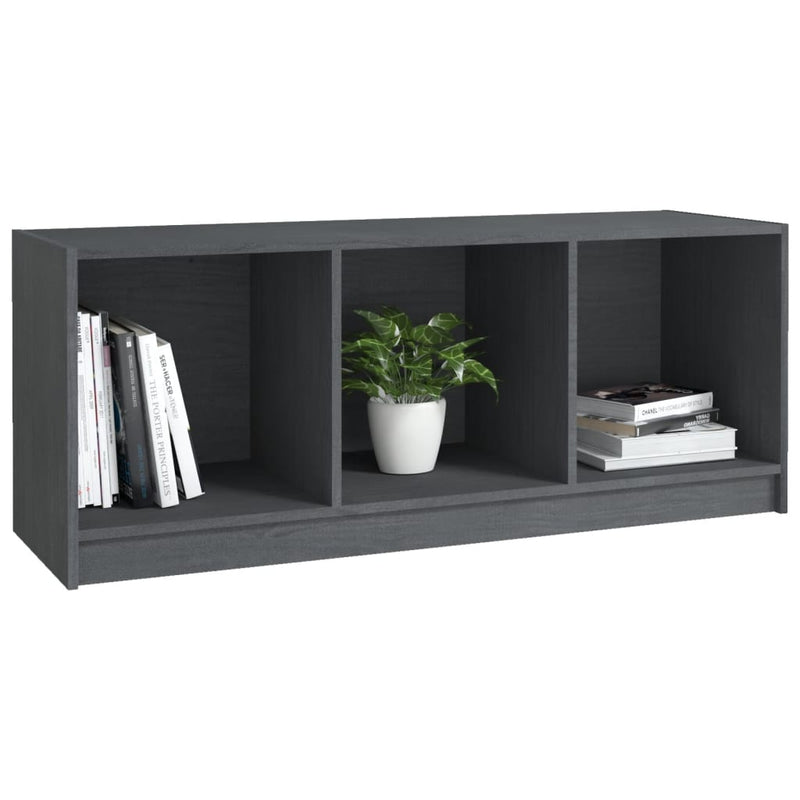 TV Cabinet Grey 104x33x41 cm Solid Pinewood Payday Deals