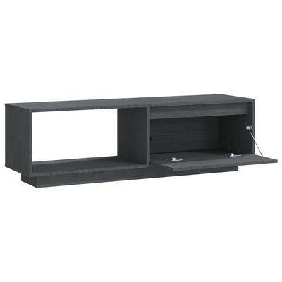 TV Cabinet Grey 110x30x33.5 cm Solid Pinewood Payday Deals