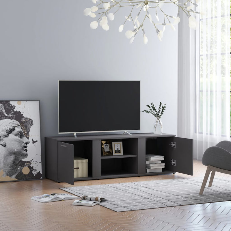 TV Cabinet Grey 120x34x37 cm Engineered Wood Payday Deals