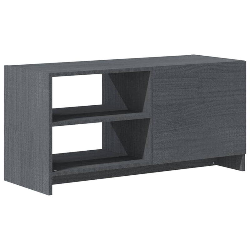 TV Cabinet Grey 80x31x39 cm Solid Pinewood Payday Deals