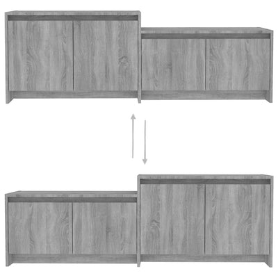 TV Cabinet Grey Sonoma 146.5x35x50 cm Engineered Wood Payday Deals