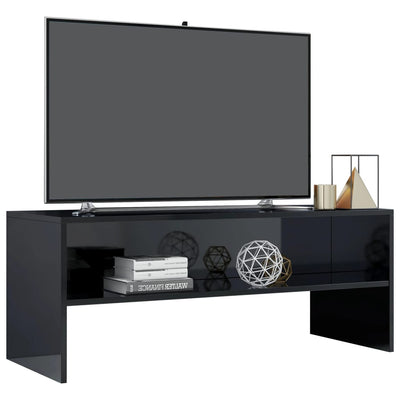 TV Cabinet High Gloss Black 100x40x40 cm Engineered Wood Payday Deals