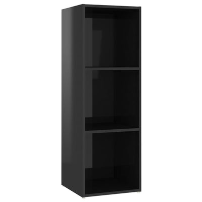 TV Cabinet High Gloss Black 107x35x37 cm Engineered Wood Payday Deals