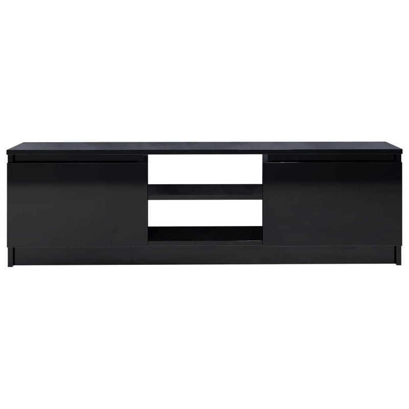 TV Cabinet High Gloss Black 120x30x35.5 cm Engineered Wood Payday Deals