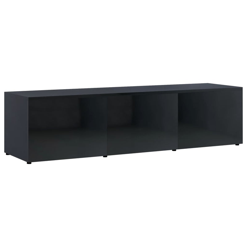 TV Cabinet High Gloss Black 120x34x30 cm Engineered Wood Payday Deals