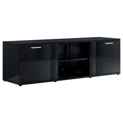 TV Cabinet High Gloss Black 120x34x37 cm Chipboard Payday Deals