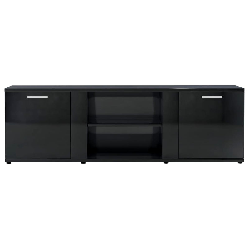 TV Cabinet High Gloss Black 120x34x37 cm Chipboard Payday Deals