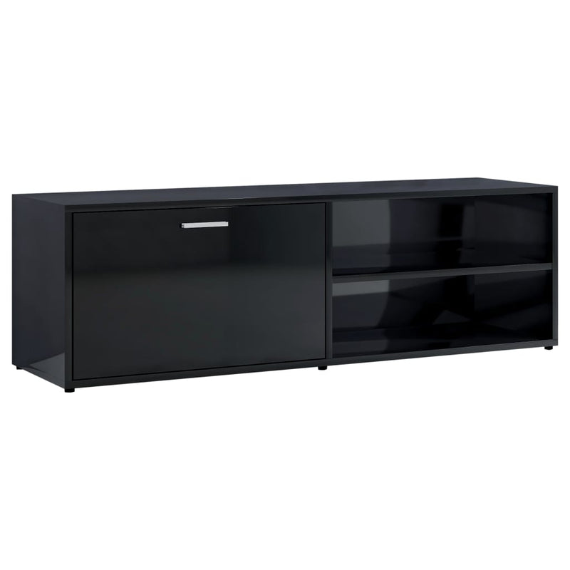 TV Cabinet High Gloss Black 120x34x37 cm Engineered Wood Payday Deals