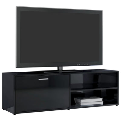 TV Cabinet High Gloss Black 120x34x37 cm Engineered Wood Payday Deals