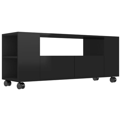 TV Cabinet High Gloss Black 120x35x43 cm Engineered Wood Payday Deals