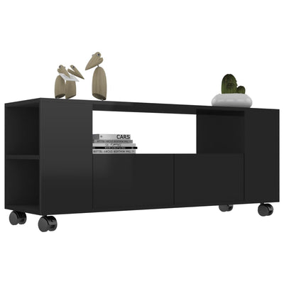 TV Cabinet High Gloss Black 120x35x43 cm Engineered Wood Payday Deals