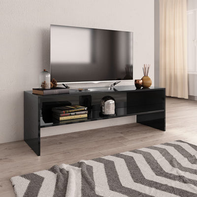 TV Cabinet High Gloss Black 120x40x40 cm Engineered Wood